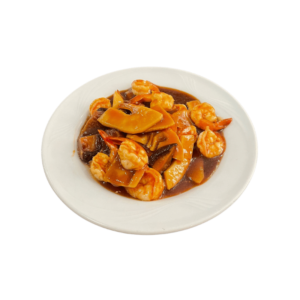 25 Gamberetti con funghi e bambù